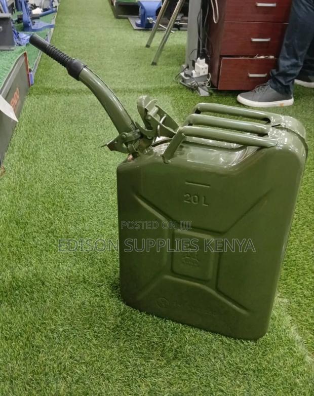 Fuel Tank 20 Litres Jerrycan With Spout 2-in-1 Petrol Storage Pourer