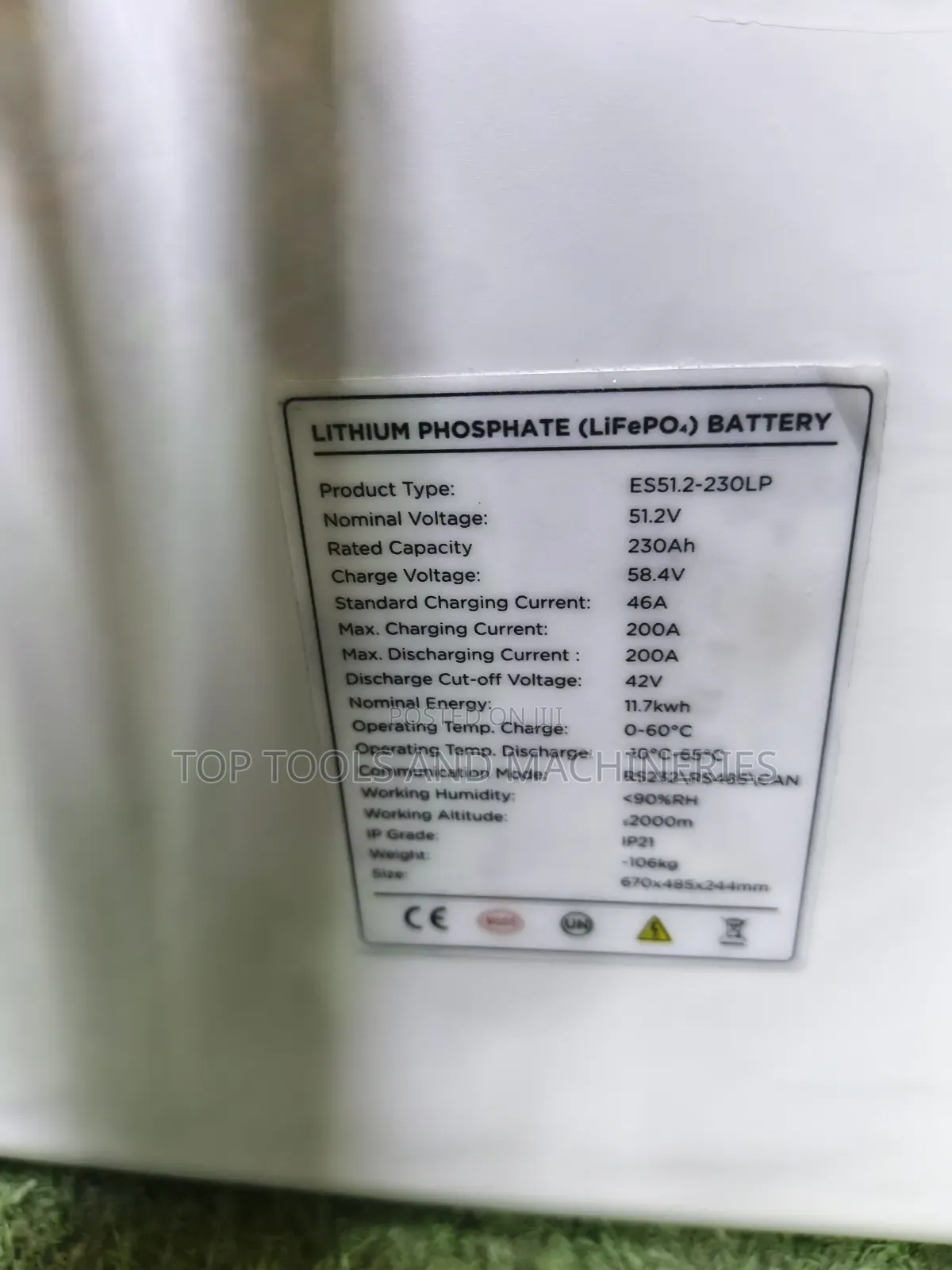 Eastman Solar 11.7kwh 200ah 48v Lithium Phosphate Battery
