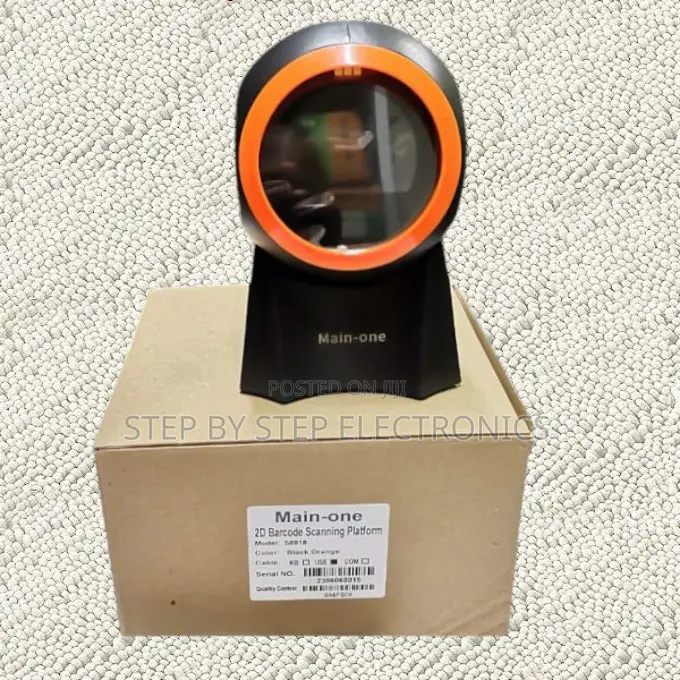 Hands-Free Fast Scan 1d/2d Barcode Scanner Round Table Mount Reader