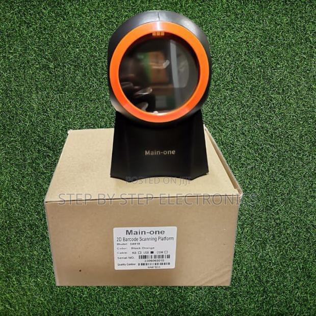 Multi-Language Support 1d/2d Table Mount Round Barcode Scanner