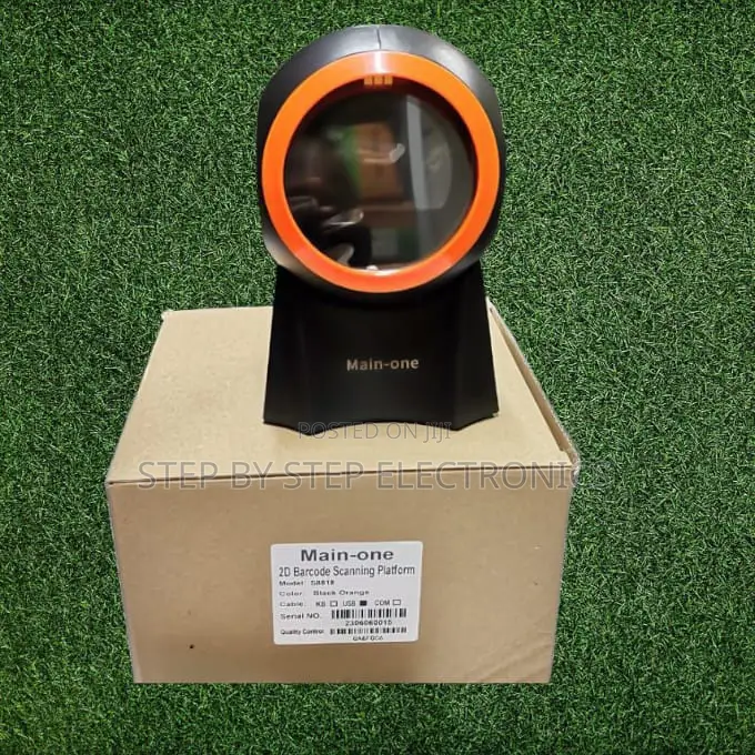 Multi-Language Support 1d/2d Table Mount Round Barcode Scanner