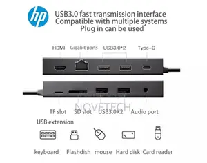 Hp 1c1y5aa Travel Usb-C Portable Docking Station Muliti Port Hub -