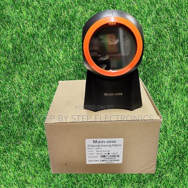Hands-Free Operation Usb Round Table Mount Barcode Scanner