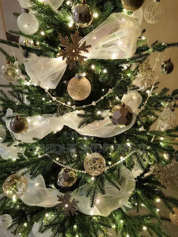 High Quality Christmas Ribbon Tree Decoration Mesh Tulle Roll Fabric - thumbnail 2