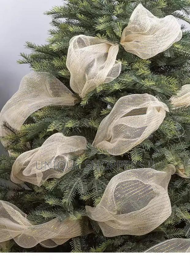 High Quality Christmas Ribbon Tree Decoration Mesh Tulle Roll Fabric - thumbnail 9