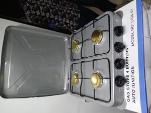 Compact 4-Burner Gas Stove for Efficient Cooking