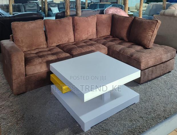 Warm Inviting 6 Seater L Sofa (Brown)