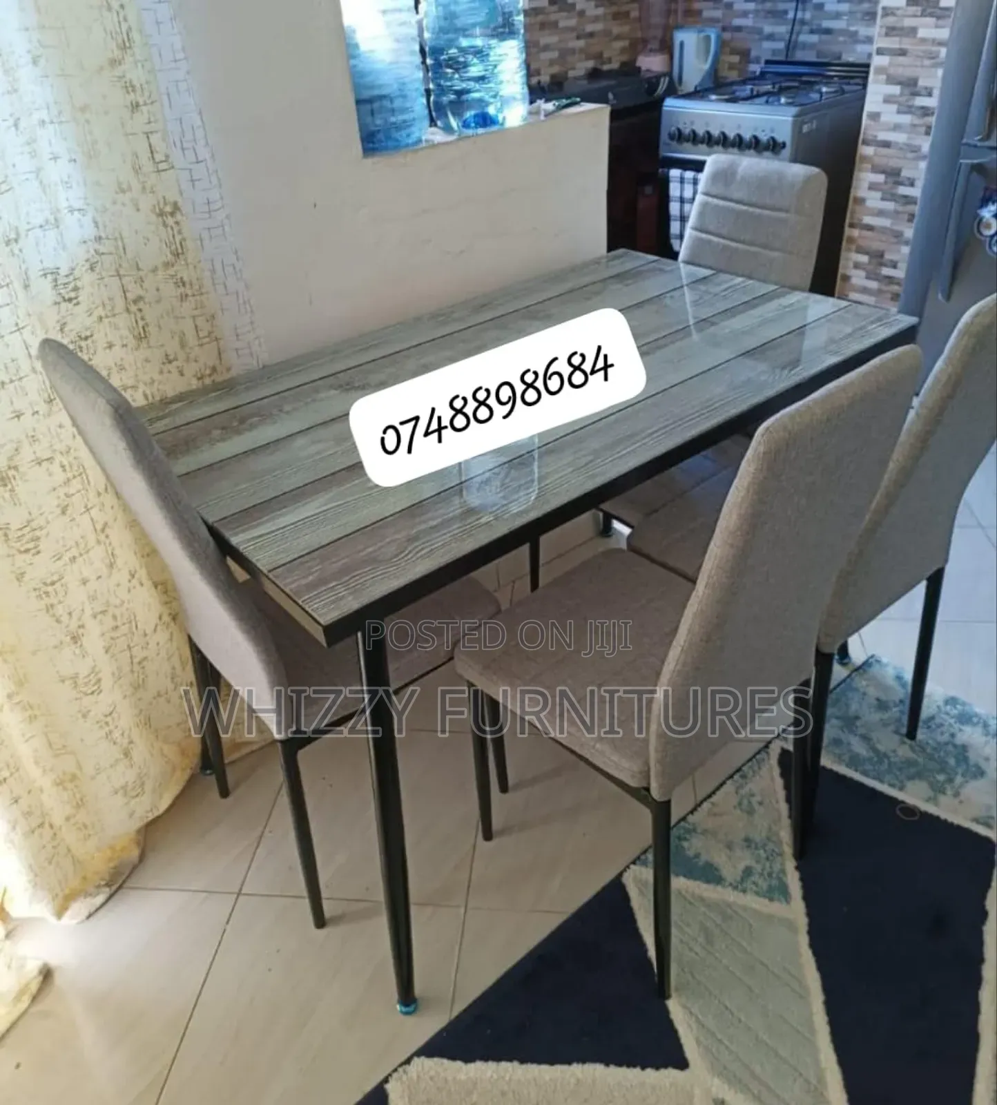 Gray Dining Table (4 Seat