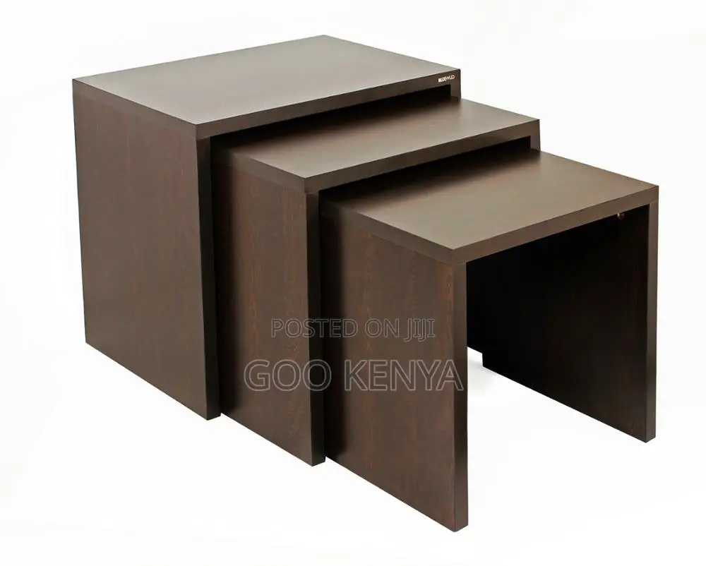 Home Coffee Table; Modern Square Wooden Nesting Coffee Table Set