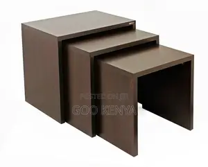 Home Coffee Table; Modern Square Wooden Nesting Coffee Table Set