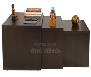 Home Coffee Table; Modern Square Wooden Nesting Coffee Table Set