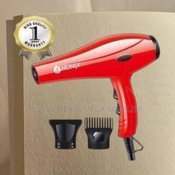 Professional Nunix Hd01 Red Hair Dryer With Cool Shot Function