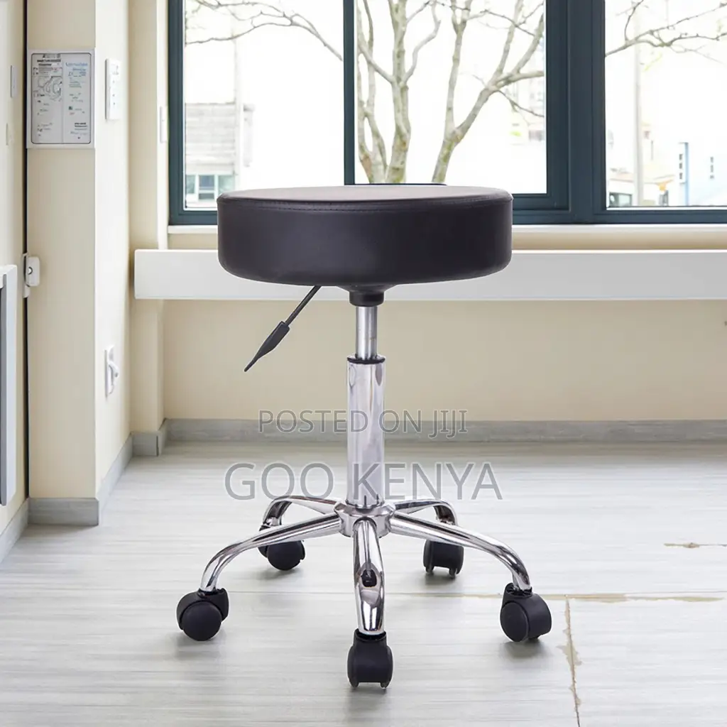 Home Stool; 360° Round Swivel Leather Dining/Bar Stool