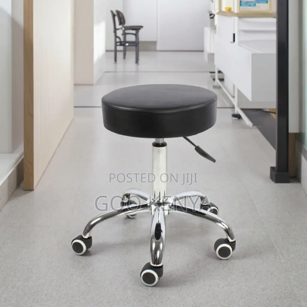 Home Stool; 360° Round Swivel Leather Dining/Bar Stool