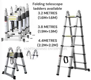 Heavy Duty Double-Sided Telescopic Ladder 2.5m+2.5m - thumbnail 2