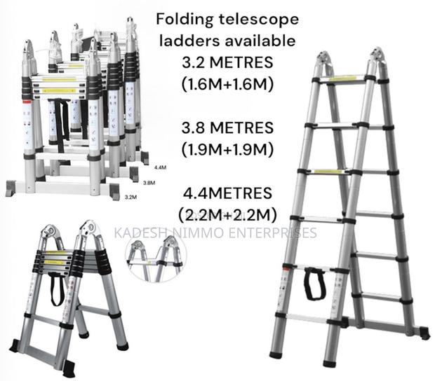 Heavy Duty Double-Sided Telescopic Ladder 2.5m+2.5m - main view