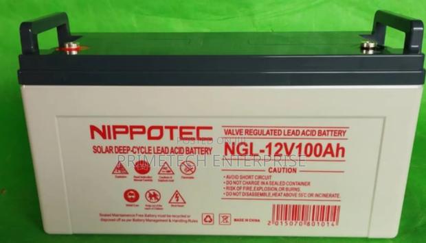 Solar Deep Cycle Lead Acid Nippotec Battery 100ah - main view