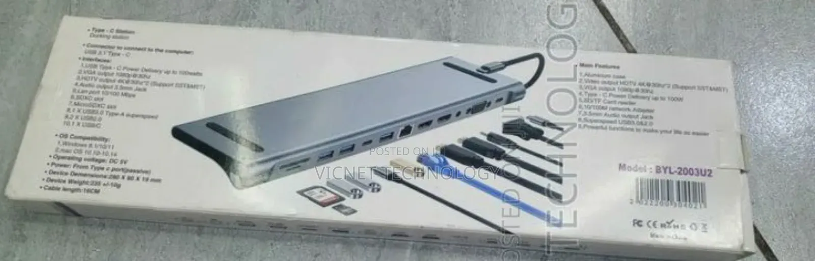 Hdmi,Vga,Usb 3.0,Lan,Audio,Sd and Pd 12 Ports Usb C Docking Station