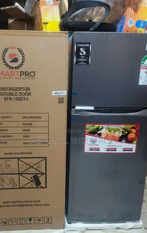 Smart Pro SFR-150-Dt-I Double Door Refrigerator, 121l - Silver 121l