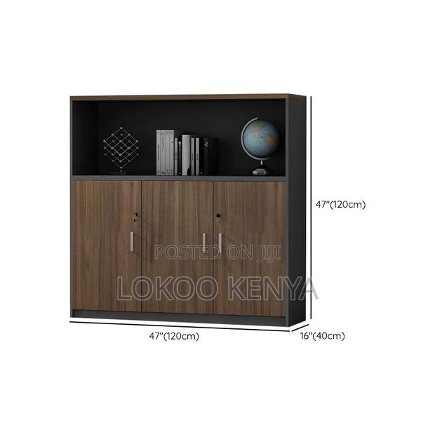 Office Cabinet : Half Solid Wood Storage Cupboard - thumbnail 2