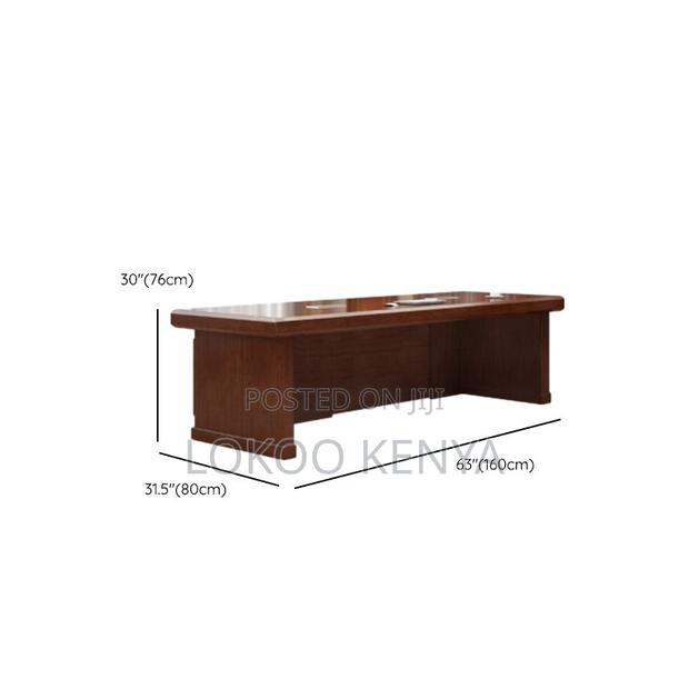 Office Desk : 1.6m Mahogany Office Executive Table - thumbnail 2
