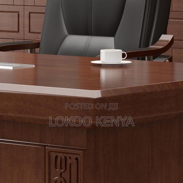 Office Desk : 1.6m Mahogany Office Executive Table - thumbnail 4