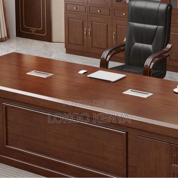 Office Desk : 1.6m Mahogany Office Executive Table - thumbnail 6