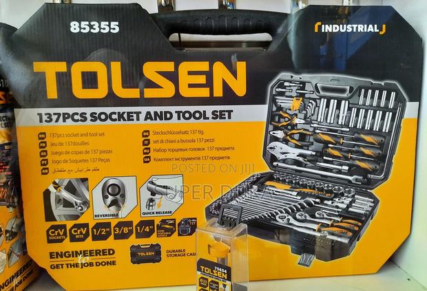 Tool Box 137 PCS Socket .85355 Ratchet,Wrench,Pliers,Tolsen Set.Crv