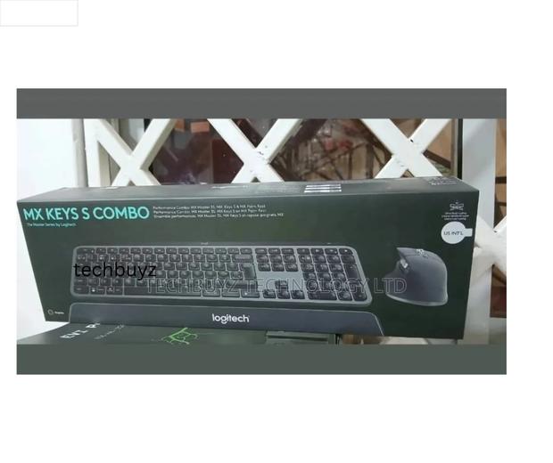 Logitech Mx Keys S Wireless and Bluetooth Keyboard + Palmrest Mouse