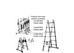 Heavy Duty 2.8m+2.8m Double-Sided Telescopic Ladder - thumbnail 2