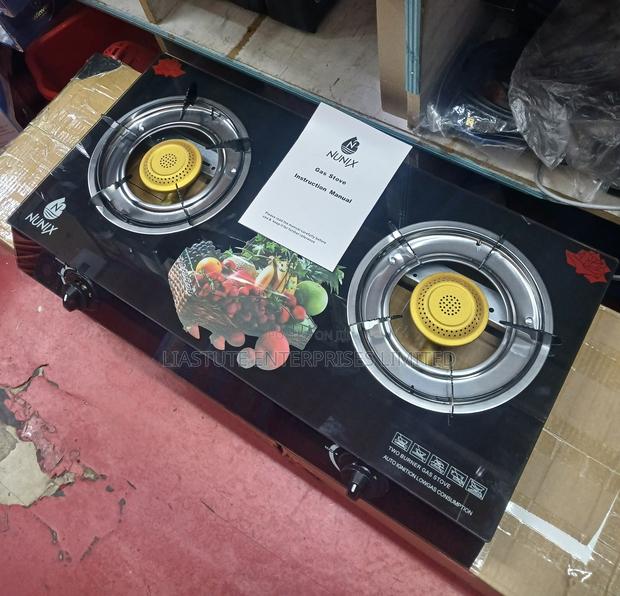 Stylish Double Burner Gas Cooker With Toughened Glass Top