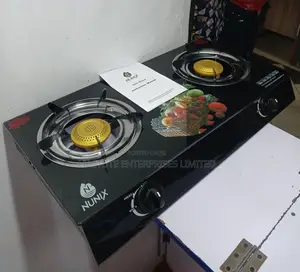 Tempered Glass Tabletop Gas Stove – 2 Burners for Quick Cooking