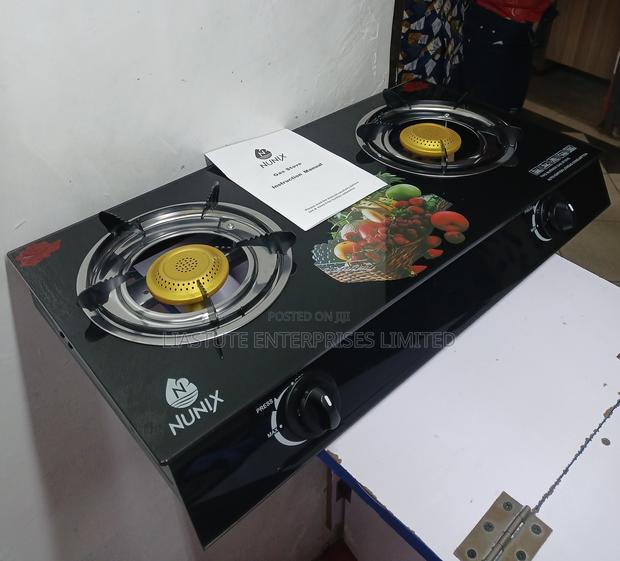 Tempered Glass Tabletop Gas Stove – 2 Burners for Quick Cooking
