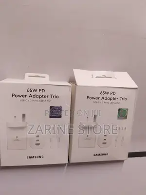 Samsung 65w Mobile Phone Charger Trio Power Adapter With C-C Cable