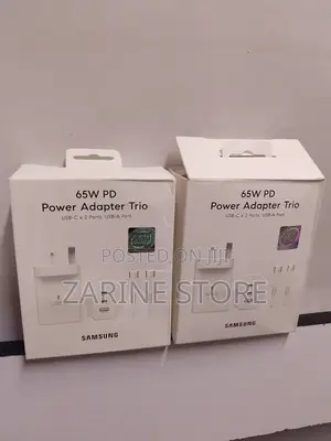 Samsung 65w Mobile Phone Charger Trio Power Adapter With C-C Cable