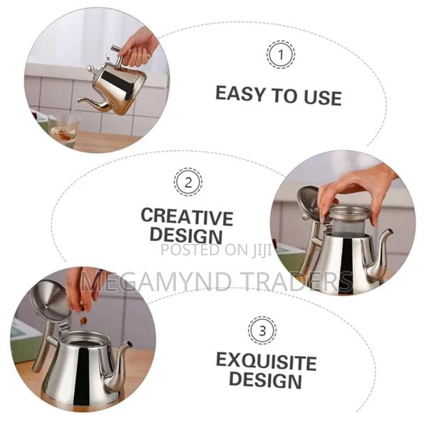 Stainless Steel Tea Kettle With Filter/Coffee Maker - thumbnail 4