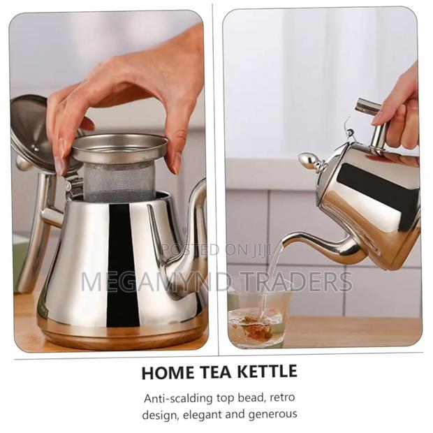 Stainless Steel Tea Kettle With Filter/Coffee Maker - thumbnail 5