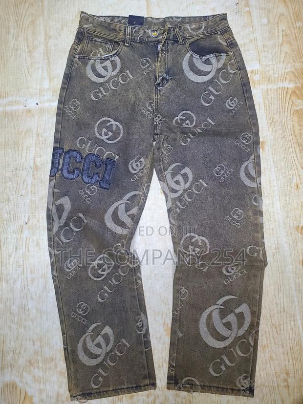 Quality Denim Designer Casual Printed Jeans - main view