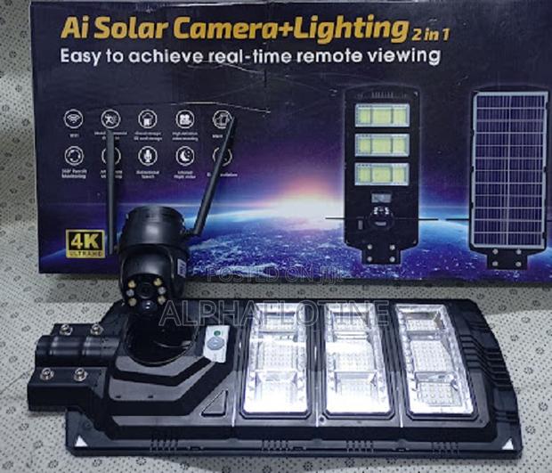 4g Solar Street Light With CCTV Camera (Sim Card Enabled)