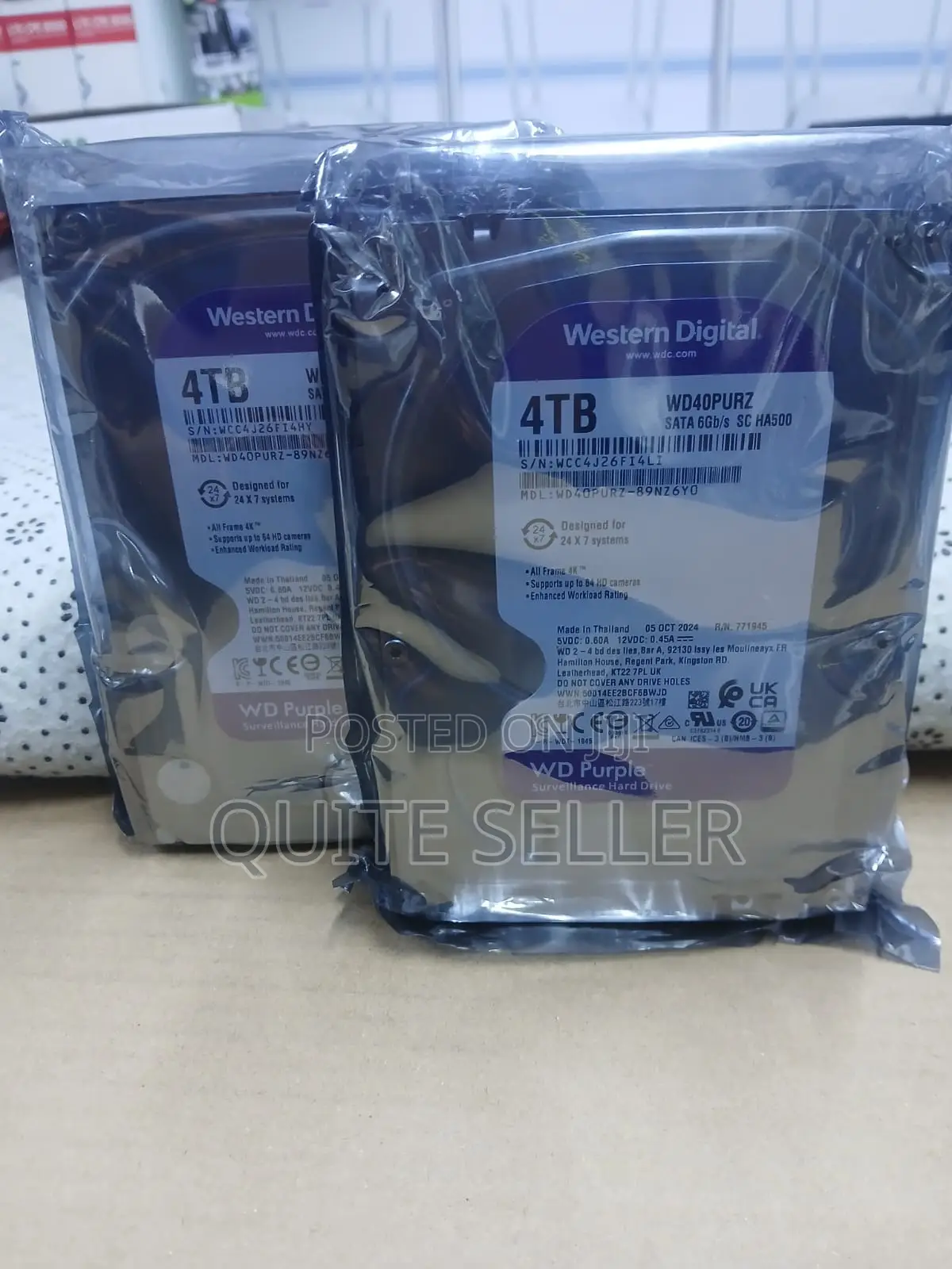 Purple Western Digital 4tb Computer Internal Storage