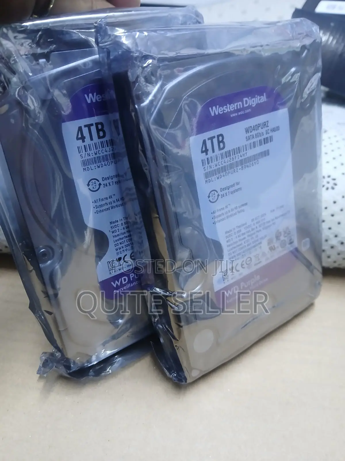 Wd Western Digital 4tb Purple Sata Iii 3.5internal Surveillance HDD