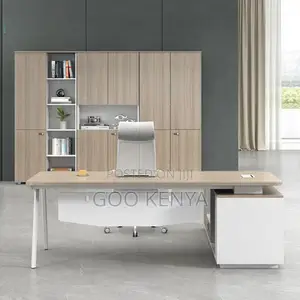Office Table; Modern MDF Executive Office Desk With Secure Drawer