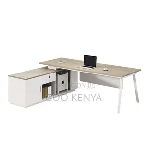 Office Table; Modern MDF Executive Office Desk With Secure Drawer