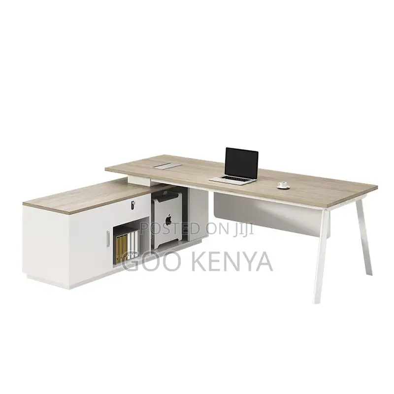 Office Table; Modern MDF Executive Office Desk With Secure Drawer