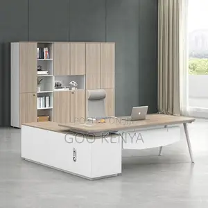 Office Table; Modern MDF Executive Office Desk With Secure Drawer