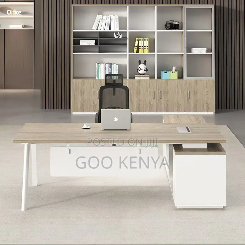 Office Table; Modern MDF Executive Office Desk With Secure Drawer