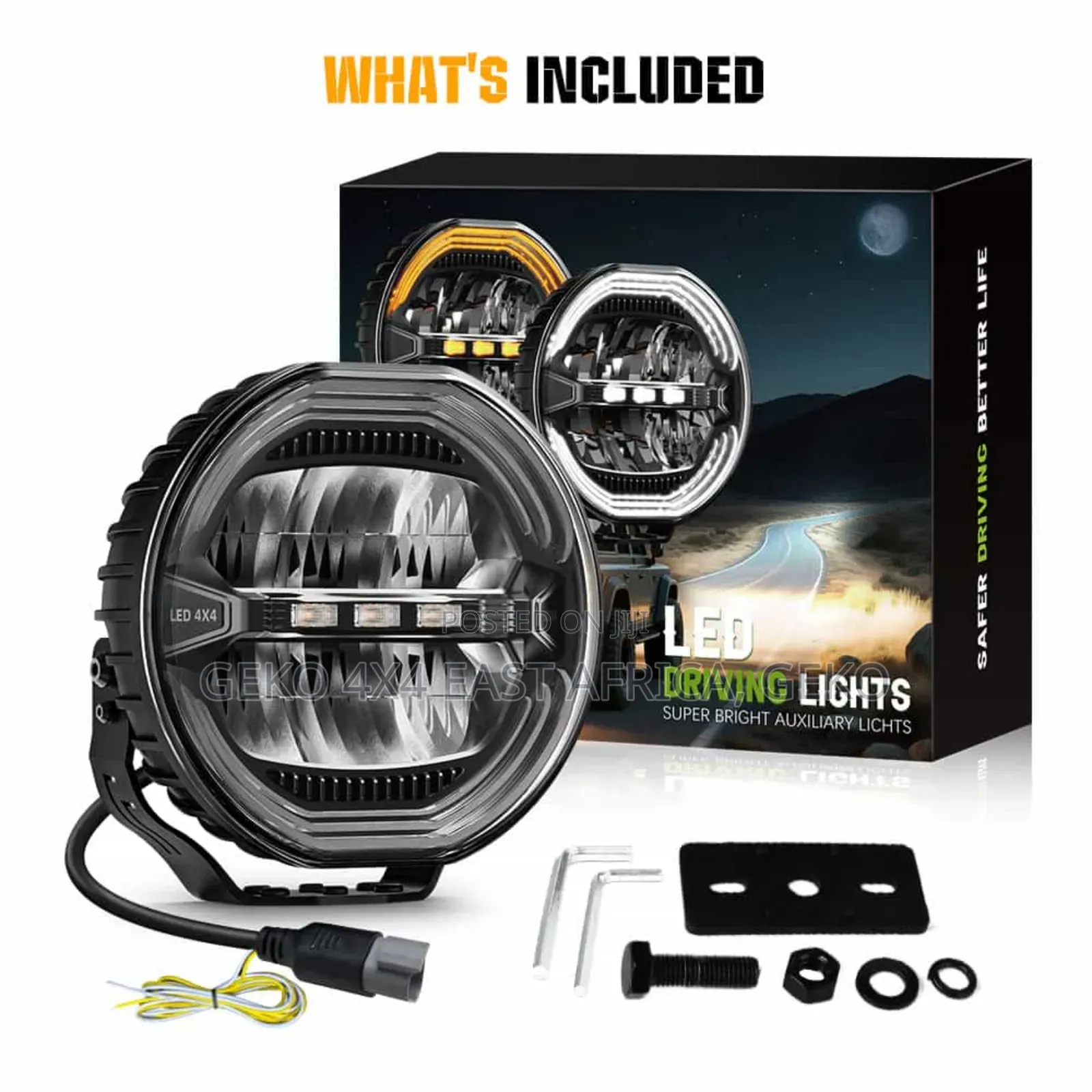 9 Inch Framelss Very Powerful 120w Non Glaring Pair of Spotlights