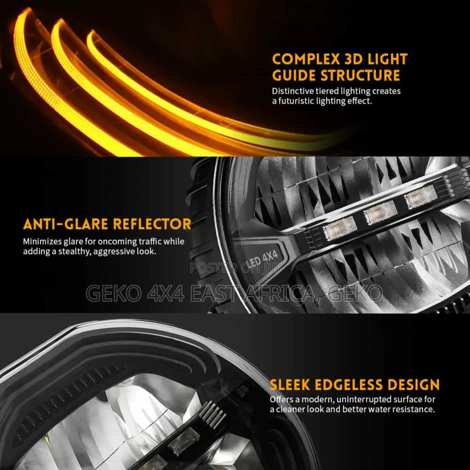 9 Inch Framelss Very Powerful 120w Non Glaring Pair of Spotlights
