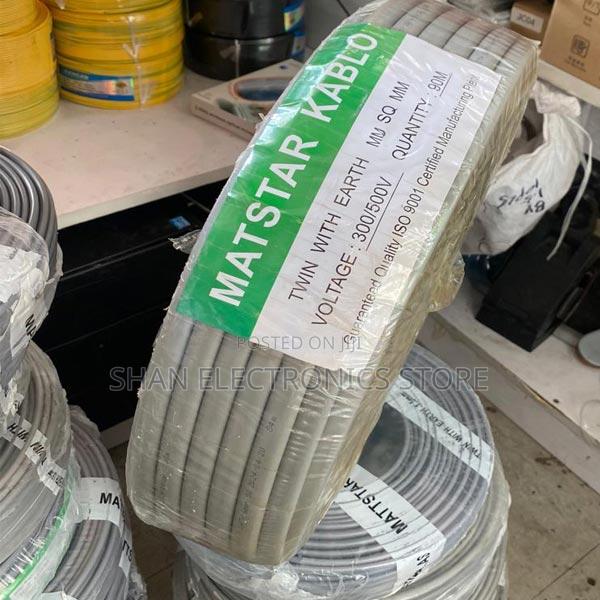 1.5mm Twin Cable + Earth Flat Power Electrical Cable Wire Matstar - main view