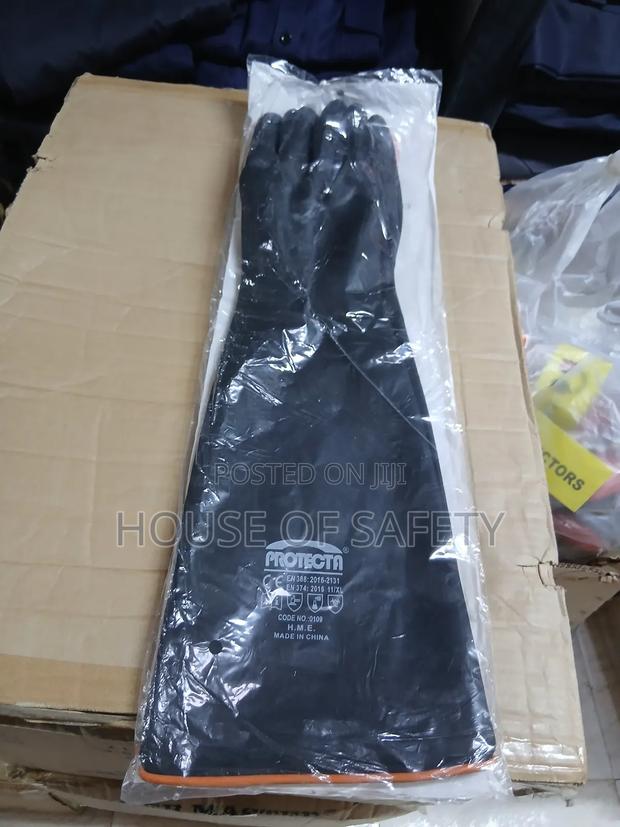 Black 24 Size Inches Chemical Handling Gloves - main view